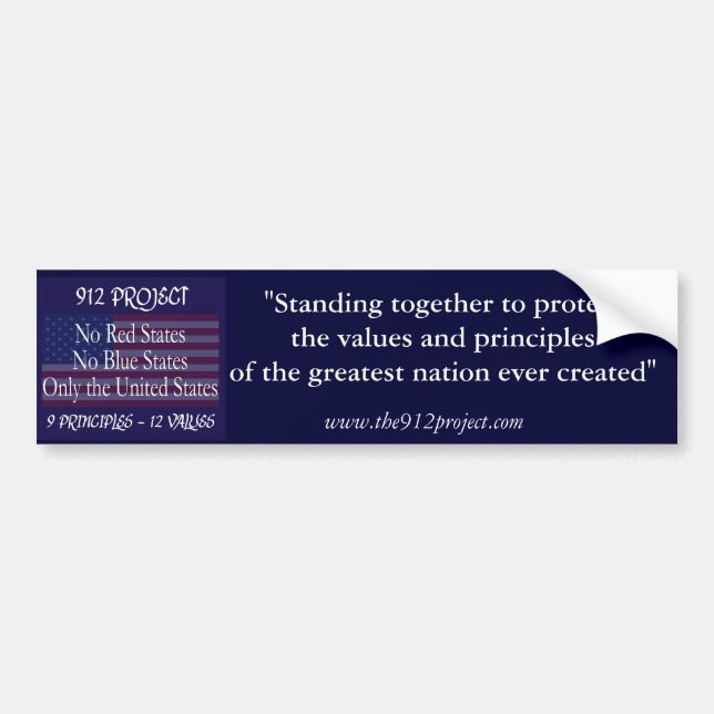 The 9-12 Project Bumper Sticker (Front)
