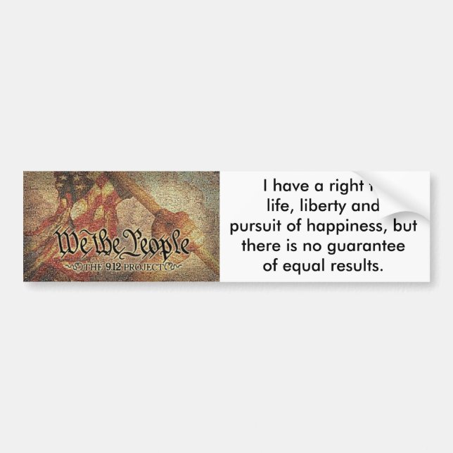 The 9-12 Project Mosaic and the 9 Principles Bumper Sticker (Front)