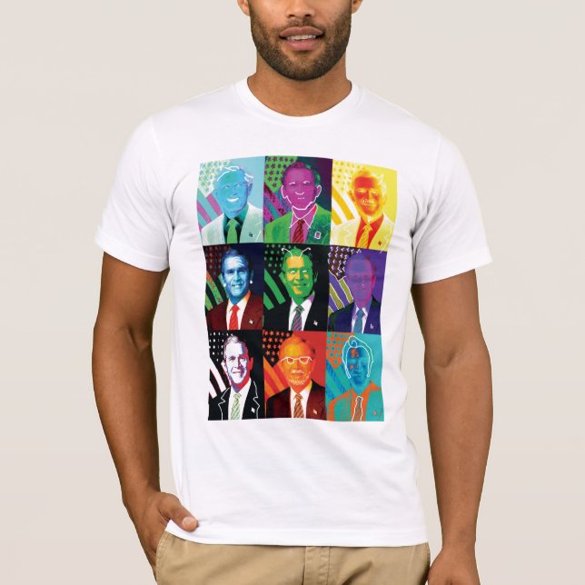 The 9 Faces of Bush T-Shirt (Front)