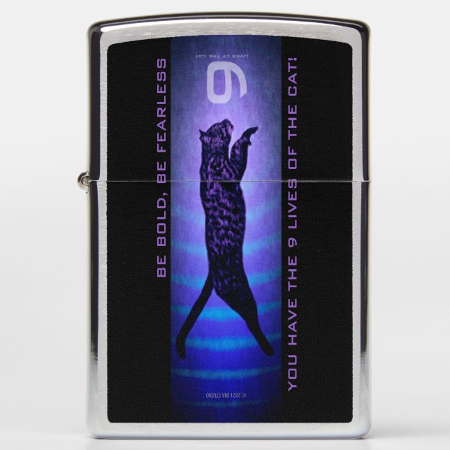 The 9 Lives of The Cat Zippo Lighter (Front)