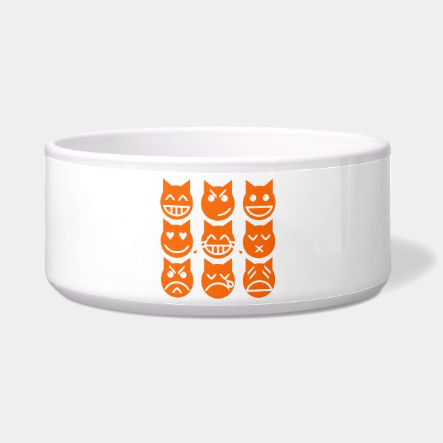 The 9 Lives of the Emoji Cat Bowl (Front)