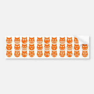 The 9 Lives of the Emoji Cat Bumper Sticker