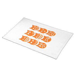 The 9 Lives of the Emoji Cat Cloth Placemat