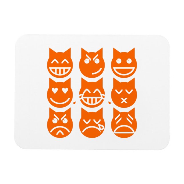 The 9 Lives of the Emoji Cat Magnet (Horizontal)