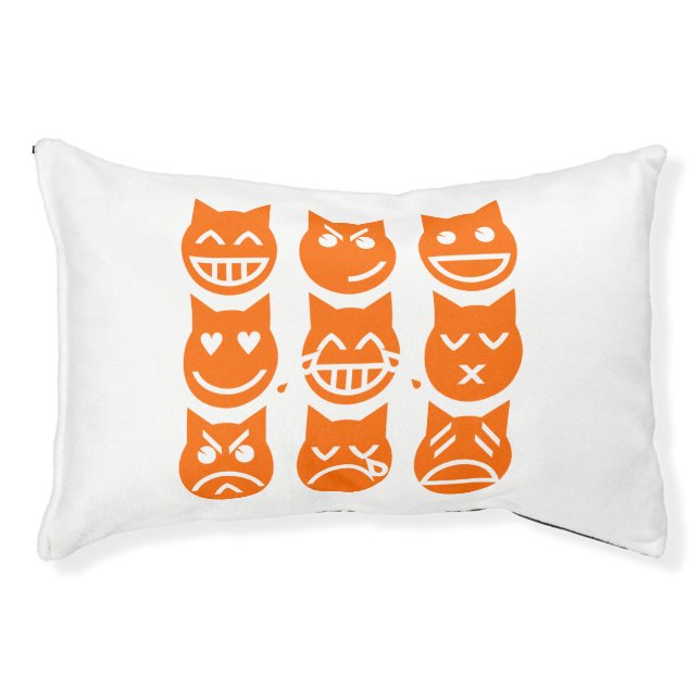 The 9 Lives of the Emoji Cat Pet Bed (Front)