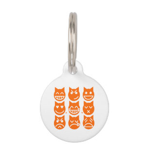 The 9 Lives of the Emoji Cat Pet Name Tag