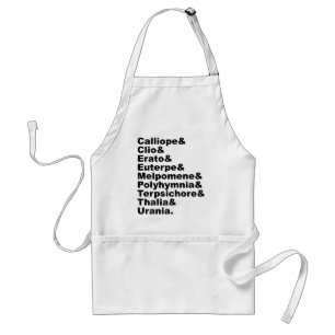 The 9 Muses As Made Popular By Greek Mythology Adult Apron