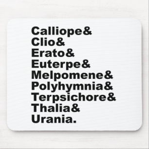 The 9 Muses As Made Popular By Greek Mythology Mouse Pad