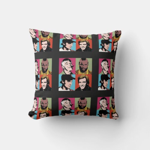 The A_Team Inspired Character Design Retro TV 80s Throw Pillow
