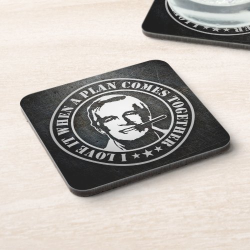 The A_Team Inspired Hannibal Retro TV 80s Beverage Coaster