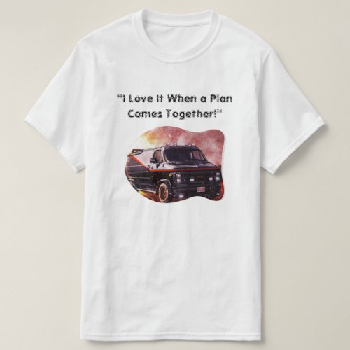 The A_Team Inspired Van Design Retro TV 80s T_Shirt