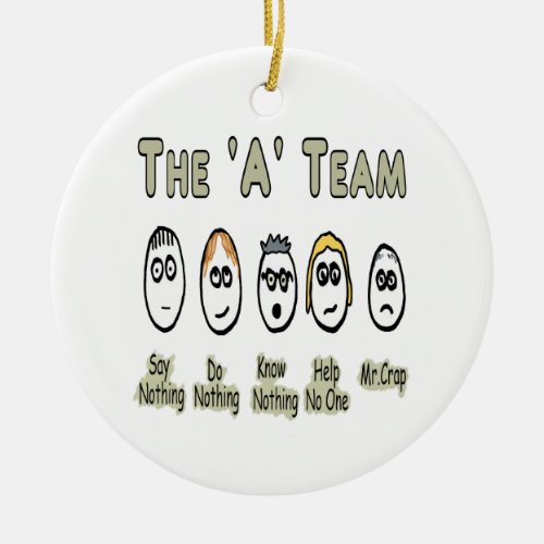 The A Team Project Management Ceramic Ornament