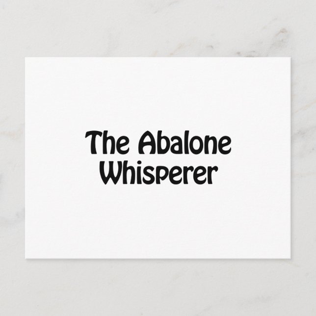 The abalone whisperer postcard (Front)