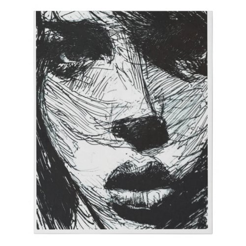 The abandoned Girl Faux Canvas Print