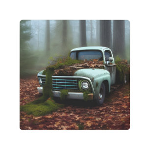 The Abandoned Truck Metal Wall Art