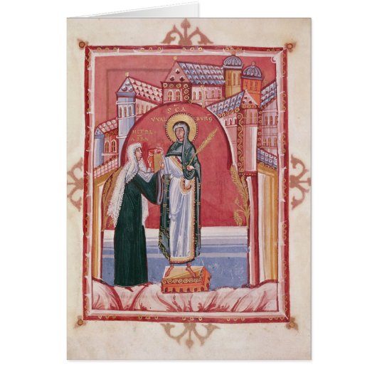 The Abbess Hilda offering Cards (Front)