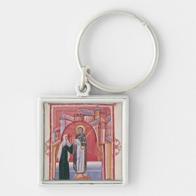 The Abbess Hilda offering Keychain (Front)