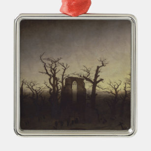 The Abbey in the Oakwood (Ancient Ruins) Metal Ornament