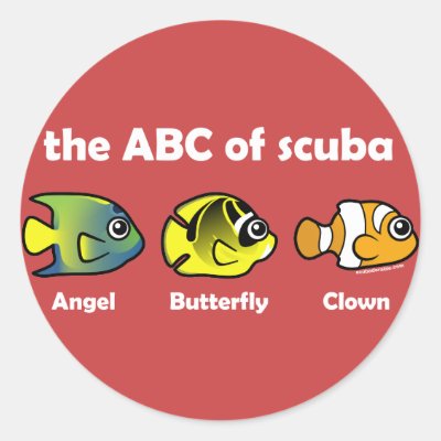 The ABC of Scuba Classic Round Sticker