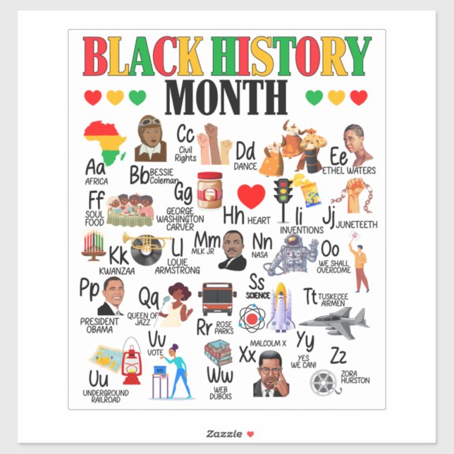 The ABC's of Black History Sticker (Sheet)