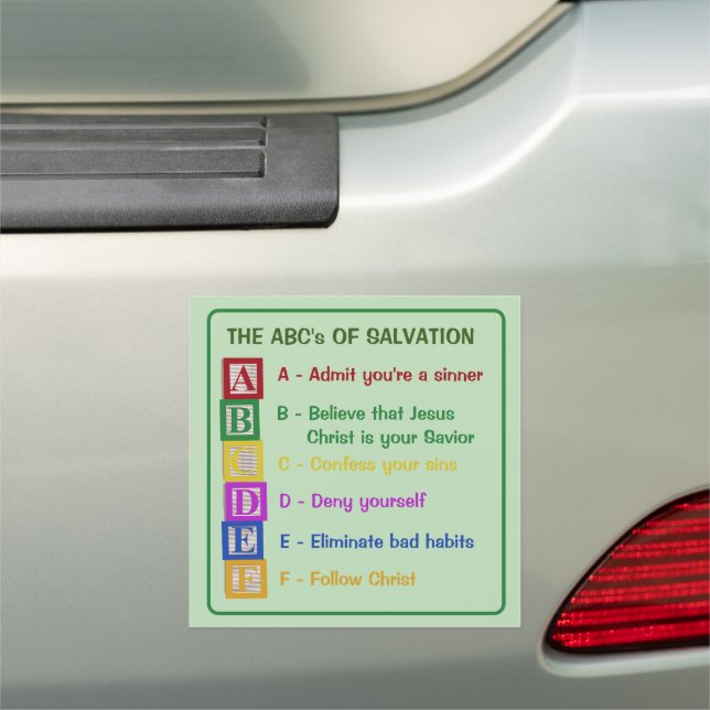 The ABC's of Salvation Car Magnet (In Situ)