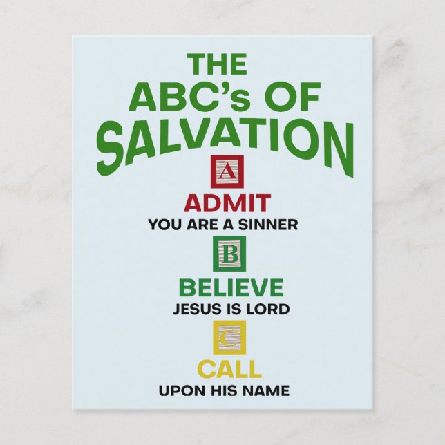 The ABC's of Salvation Flyer (Front)