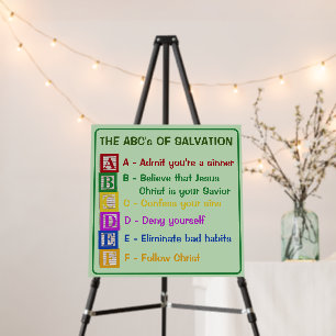 The ABC's of Salvation Foam Board