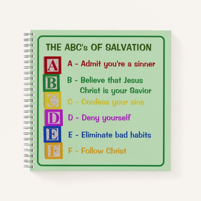 The ABC's of Salvation Notebook (Front)