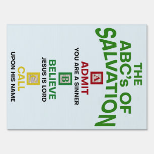 The ABC's of Salvation Sign