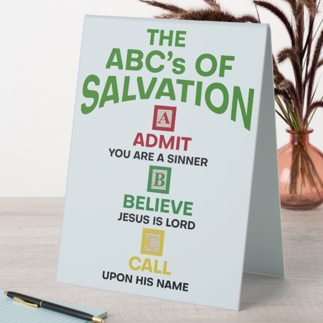 The ABC's of Salvation Table Tent (In SItu (Table))