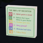 The ABC's of Salvation Wooden Box Sign<br><div class="desc">The ABC's of Salvation,  this Christian Design features The ABC's of Salvation.</div>