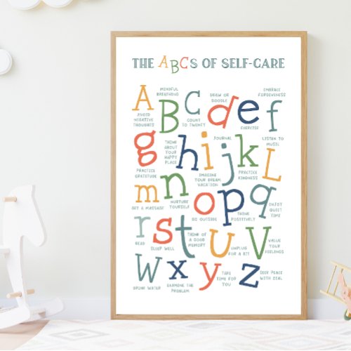 The ABCs of Self Care Social Emotional Learning Poster