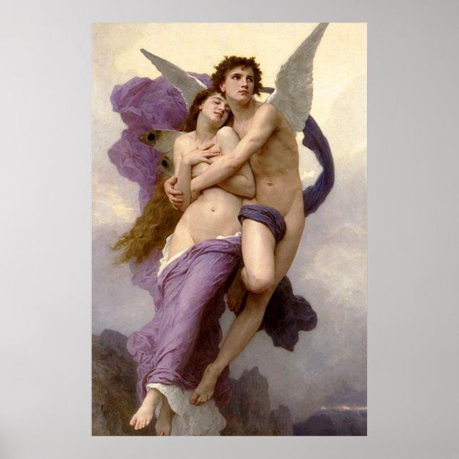 The Abduction of Psyche by Bouguereau Poster (Front)