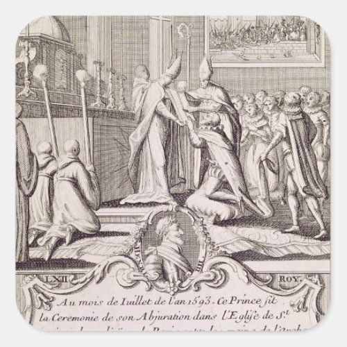 The Abjuration of Henri IV Square Sticker