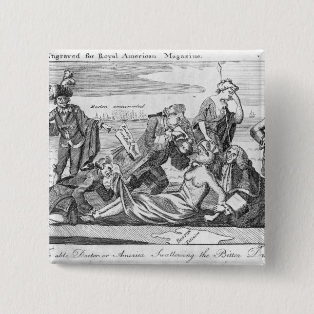 The Able Doctor, or America Swallowing Pinback Button (Front)