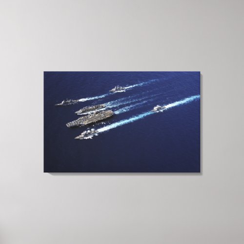 The Abraham Lincoln Carrier Strike Group ships Canvas Print