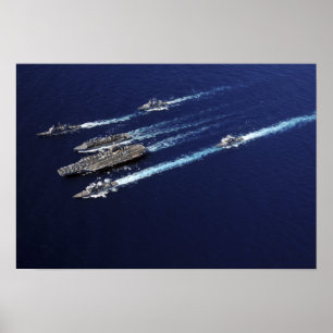 The Abraham Lincoln Carrier Strike Group ships Poster