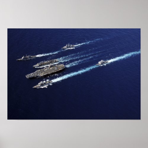 The Abraham Lincoln Carrier Strike Group ships Poster