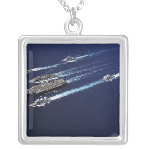 The Abraham Lincoln Carrier Strike Group ships Silver Plated Necklace