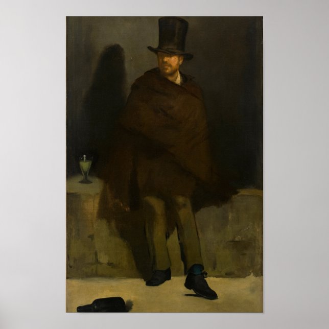 The Absinthe Drinker by Manet - Poster (Front)
