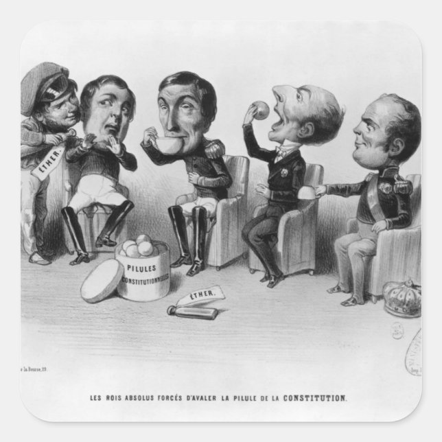 The Absolute Kings Forced to Swallow the Pill Square Sticker (Front)