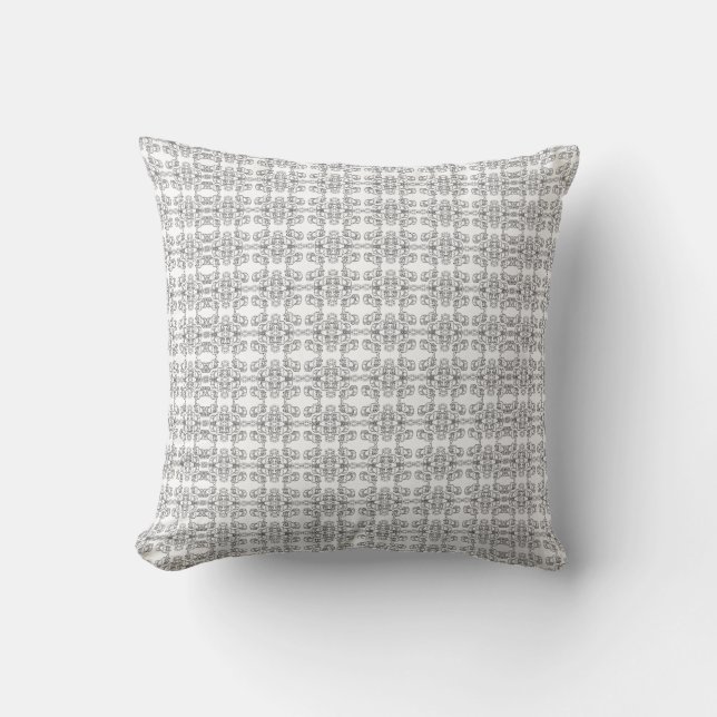 The abstract cigar hand pattern throw pillow (Front)
