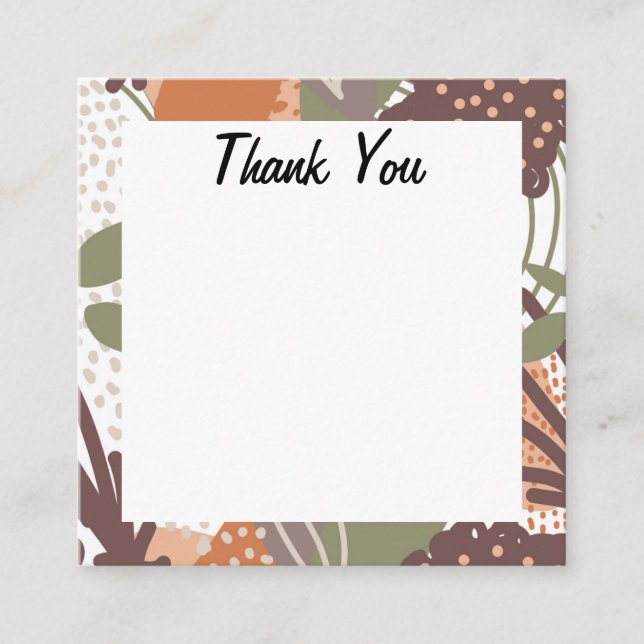 The abstract colorful exotic seamless pattern enclosure card (Front)