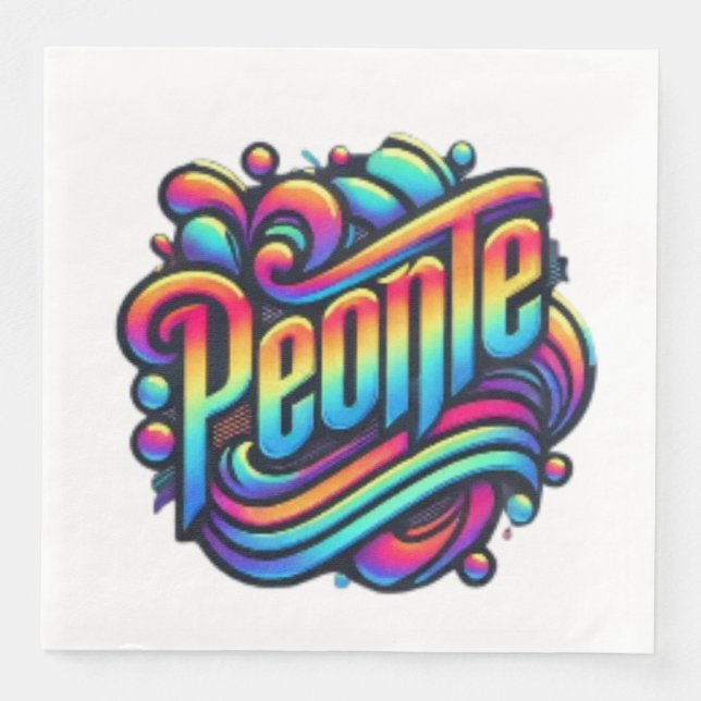 The Abstract Connection: A World of People United Paper Dinner Napkins (Front)