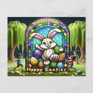 The Abstract Easter Bunny Ideational Holiday Postcard