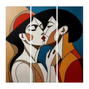 The Abstract Kiss Triptych