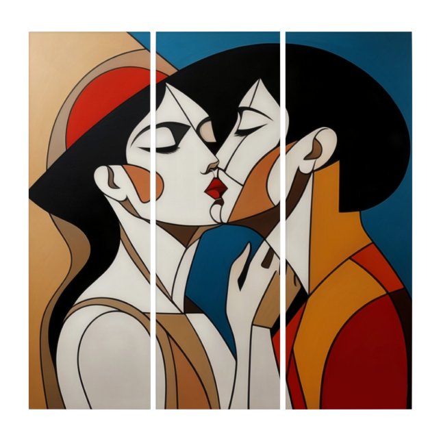 The Abstract Kiss Triptych (Front)