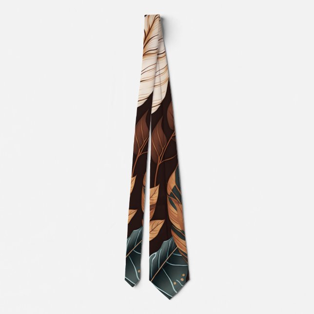 The Abstract Leaves  Neck Tie (Back)
