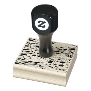 the abstract waves 2 rubber stamp