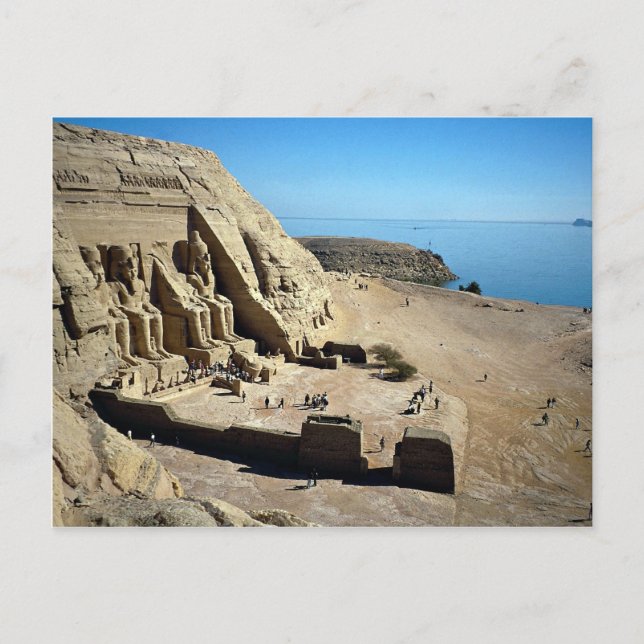 The Abu Simbel Temples, Egypt Desert Postcard (Front)